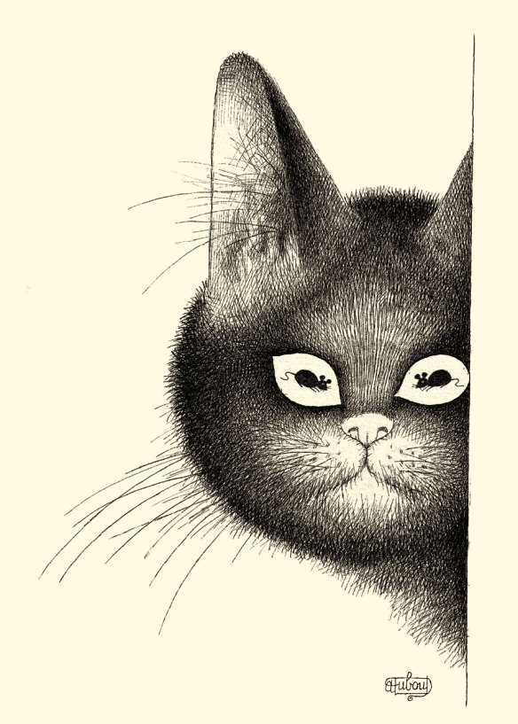 rysunki les chats dubout Koty, myszki w oczach